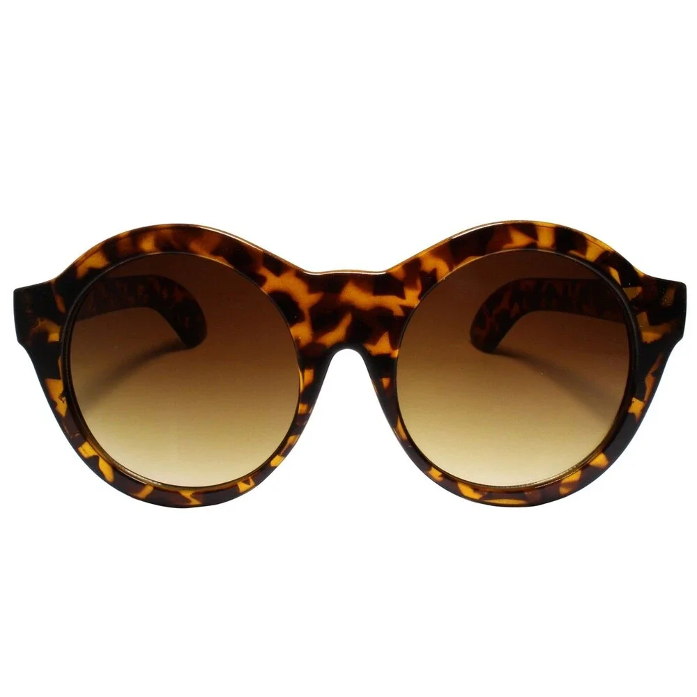 Classic Retro Round Large Oversized Sunglasses Mens Womens Tortoise Shades